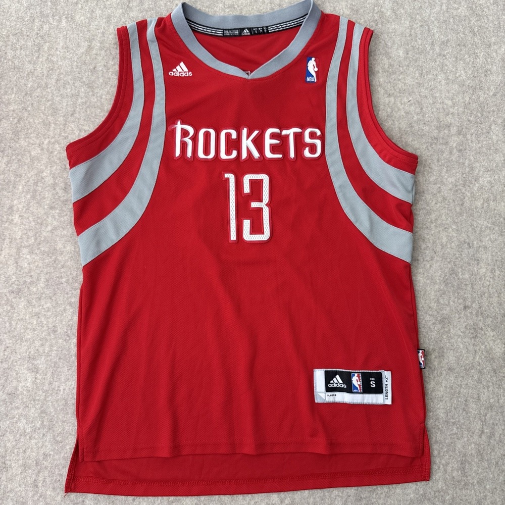 Adidas James Harden Houston Rockets Jersey Mens Small Red Swingman NBA Jersey